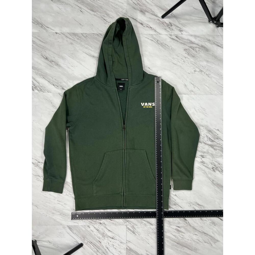 Vans Off The Wall Graphic Hoodie Forest Green Mens Large #9 - Picture 2 of 7
